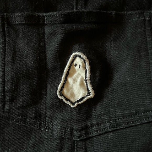 Black Levi’s Skinny Denim Overalls Size W29” - Picture 7 of 7